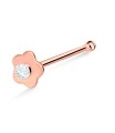 Flower Shaped Silver With Stone Bone Nose Stud NSKD-24